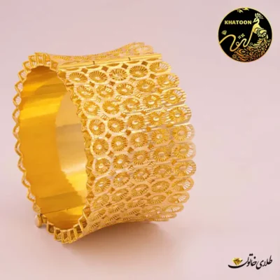 دستبند پیچی بحرینی طلا مدل خاتون