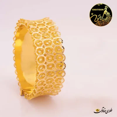 دستبند پیچی بحرینی طلا کد 2235