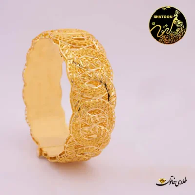 دستبند پیچی بحرینی طلا کد 2241