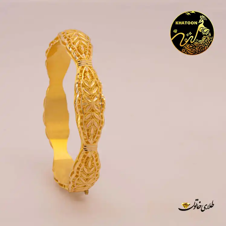 دستبند پیچی بحرینی طلا کد 2245