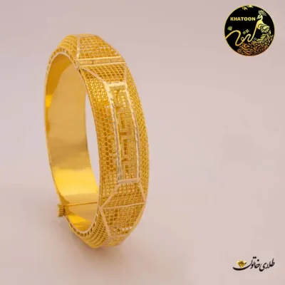 دستبند پیچی بحرینی طلا کد 2247