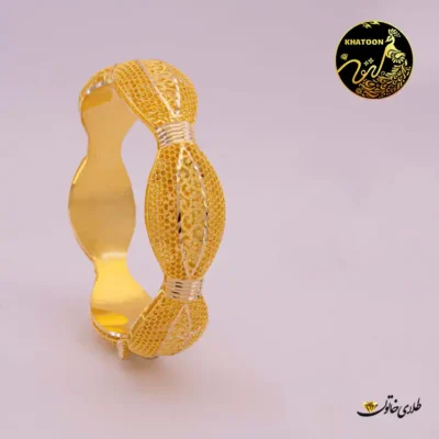 دستبند پیچی بحرینی طلا کد 2251