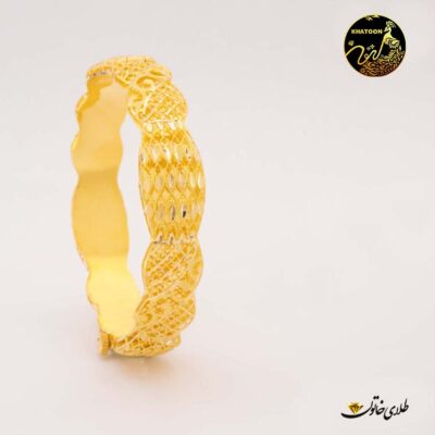 دستبند پیچی بحرینی طلا کد 2257