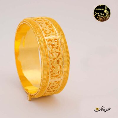 دستبند پیچی بحرینی طلا کد 2259