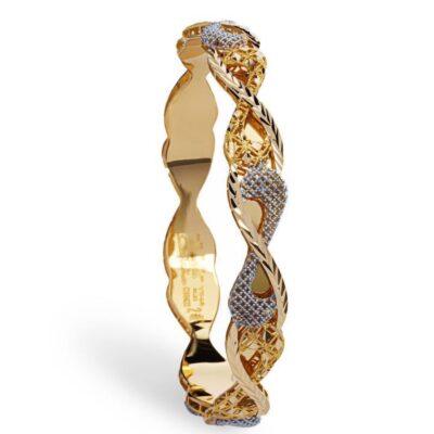 النگو طلا دیبا | مدل نگین‌دار خاص | کد ۴۲۲